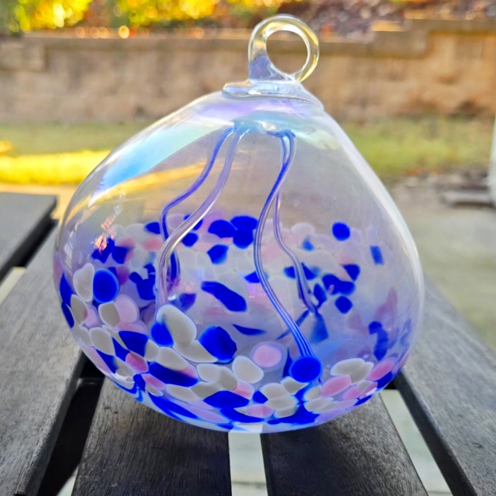 Handmade Glass Fairy Ball 6"